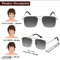 Roshfort UV Protected Vintage Square Sunglasses | Unisex Gradient Lens | Metal Frame