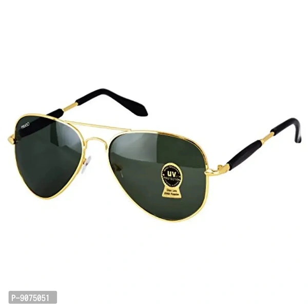 PIRASO UV Protection 400 Aviator Sunglasses For Men Women (GOLD BLACK)