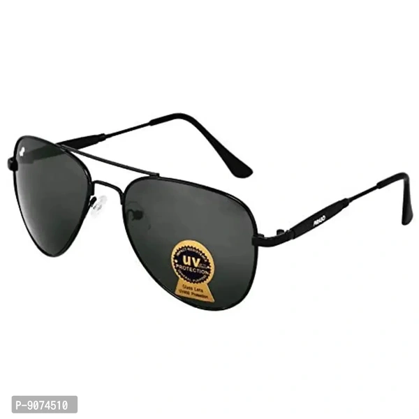Piraso Aviator Black color UV Protected Unisex Sunglasses