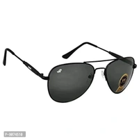 Piraso Aviator Black color UV Protected Unisex Sunglasses