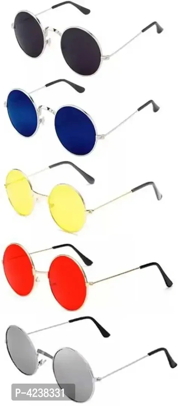 Premium Metal Frame Unisex Sunglasses (Set Of 5)