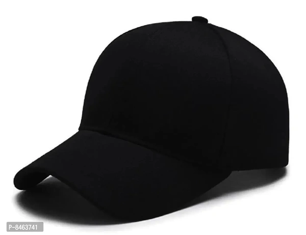 Classic Solid Unisex Sunglasses with Regular Sports Cap Color: Black