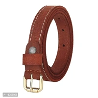 Flyer Women's Genuine Leather Belt (Pack of 1) | Stylish Buckle Design for Girls & Ladies