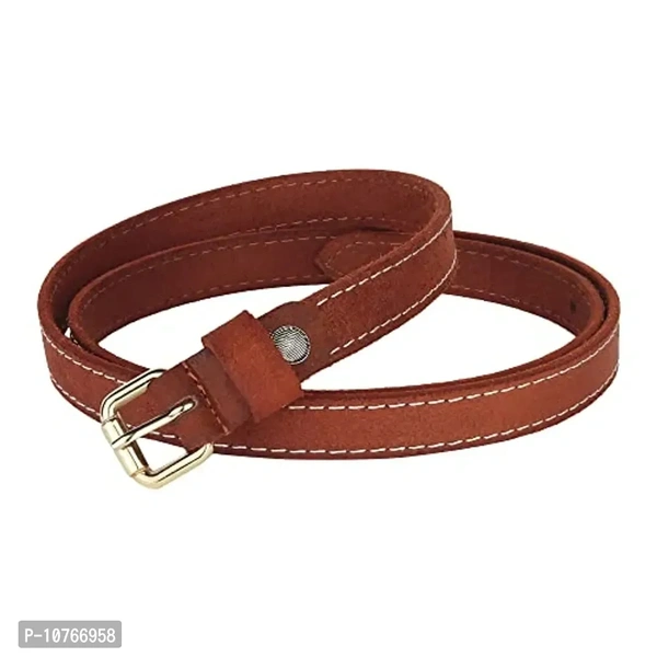 Flyer Women's Genuine Leather Belt (Pack of 1) | Stylish Buckle Design for Girls & Ladies