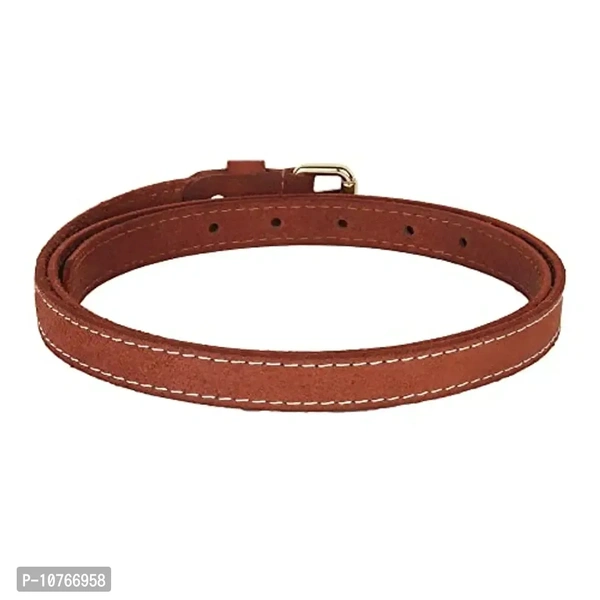 Flyer Women's Genuine Leather Belt (Pack of 1) | Stylish Buckle Design for Girls & Ladies