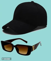 Classic Solid Unisex Sunglasses with Regular Sports Cap
