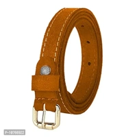 Flyer Women's Leather belt for Women/Girls/Ladies (Formal/Casual) (Colour -Tan) (Size -38) Stylish fancy trendy Buckle Genuine Leather Pack of 1 (TAN3558)