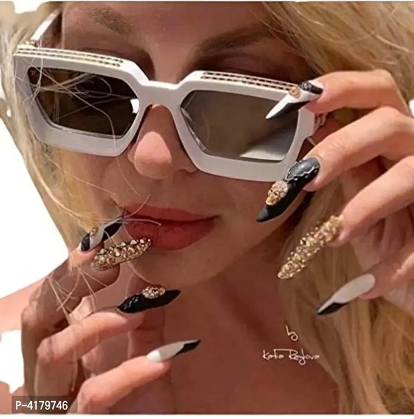 Trendy Black Plastic Square Sunglass For Men And Women