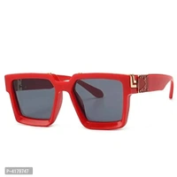 Trendy Black Plastic Square Sunglass For Men And Women