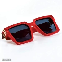 Trendy Black Plastic Square Sunglass For Men And Women