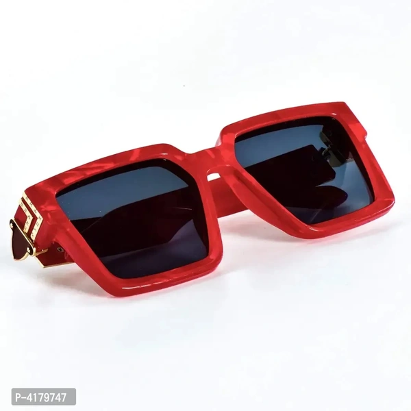 Trendy Black Plastic Square Sunglass For Men And Women