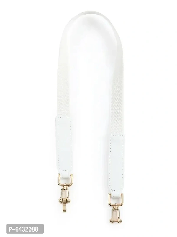 Elegant White Canvas Dress Belt For Women