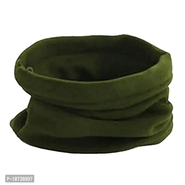 Navkar Crafts Fleece Neck Warmer - Ultimate Thermal Retention Neck Gaiter Tube, Ear Warmer Headband, Face Mask & Beanie - Versatility and Comfortable (Green)