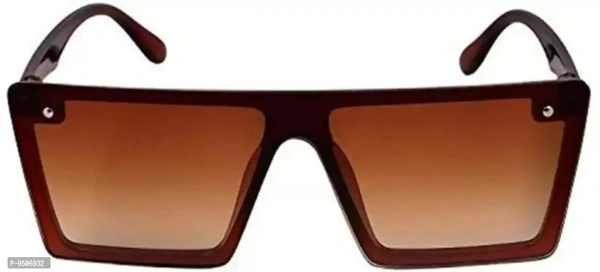Brown Rectangular Sunglasses For Men And Women.