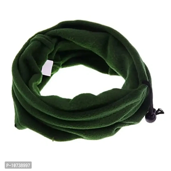 Navkar Crafts Fleece Neck Warmer - Ultimate Thermal Retention Neck Gaiter Tube, Ear Warmer Headband, Face Mask & Beanie - Versatility and Comfortable (Green)
