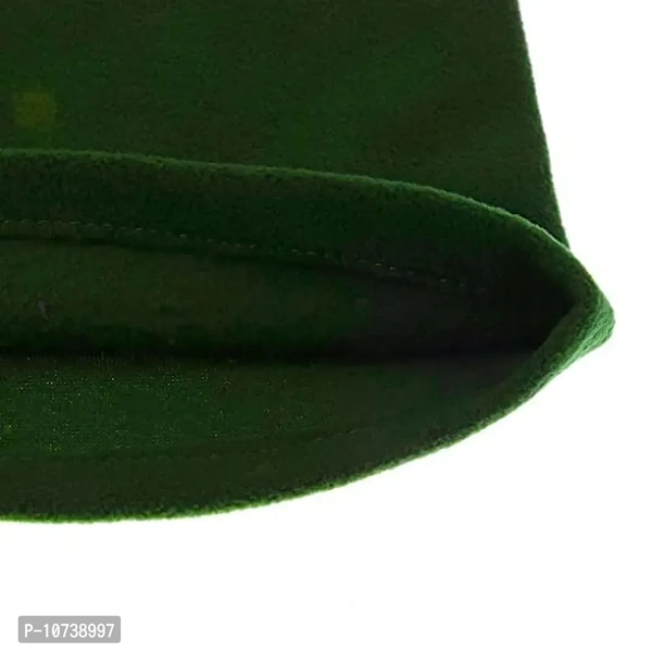 Navkar Crafts Fleece Neck Warmer - Ultimate Thermal Retention Neck Gaiter Tube, Ear Warmer Headband, Face Mask & Beanie - Versatility and Comfortable (Green)