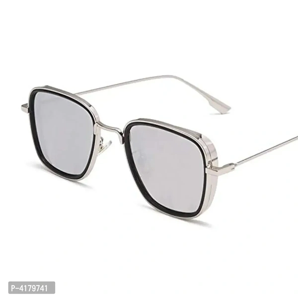 Trendy Silver Metal Square Sunglass For Men And Boys