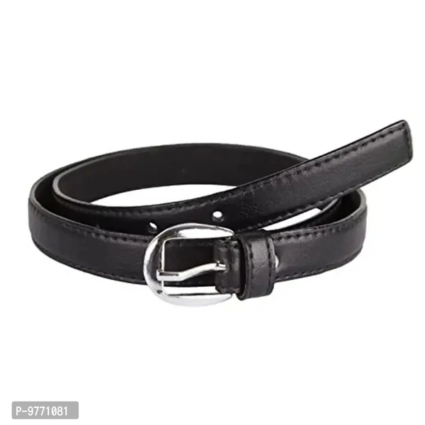 Dryon Women's and Girl's PU Leather Belt Combo Pack of 2( Black & Pink,Free Size )