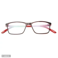 VAST&#174; Antiglare Zero Power TR90 Spectacle Frames Sunglasses For Boys, Men, Women, Girls (Computer Glasses) MADE IN INDIA…(Black/Red)