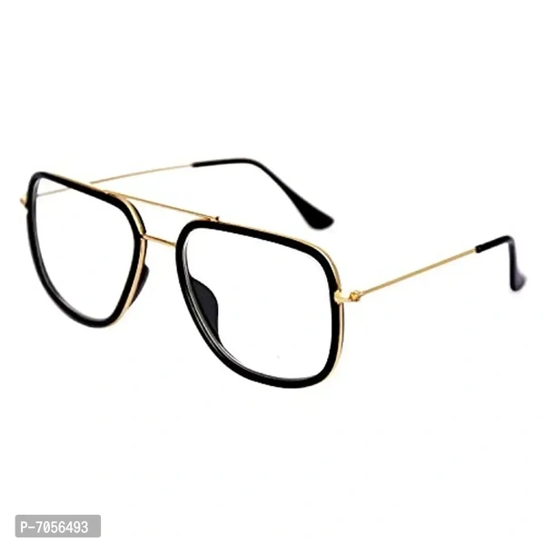 Dervin Men's and Women's Kabir Singh Square Sunglasses and Tony Stark Iron Man Avengers Endgame Infinity War Sunglasses (Black, Clear) - Combo of 2