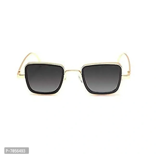 Dervin Men's and Women's Kabir Singh Square Sunglasses and Tony Stark Iron Man Avengers Endgame Infinity War Sunglasses (Black, Clear) - Combo of 2