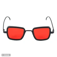 Dervin Unisex Adult Square Sunglasses (Red Clear Lens) (Medium) - Pack of 2