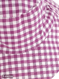 Cotton checked yarn dyed ghingham purple circula