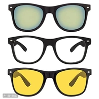 Abner Combo of 2 Medium Sunglasses And 1 Frame Combo-4343