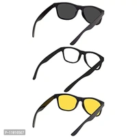 Abner Combo of 2 Medium Sunglasses And 1 Frame Combo-4343