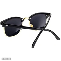 Dervin Rectangular Unisex Sunglasses (Black, Blue) - Combo of 2