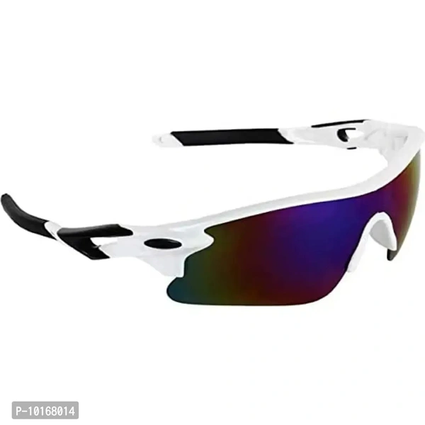 U V Protected Sports Sunglasses/Cricket Sunglasses/ Riding Sunglasses/Cycling Sunglasses (WHITE)