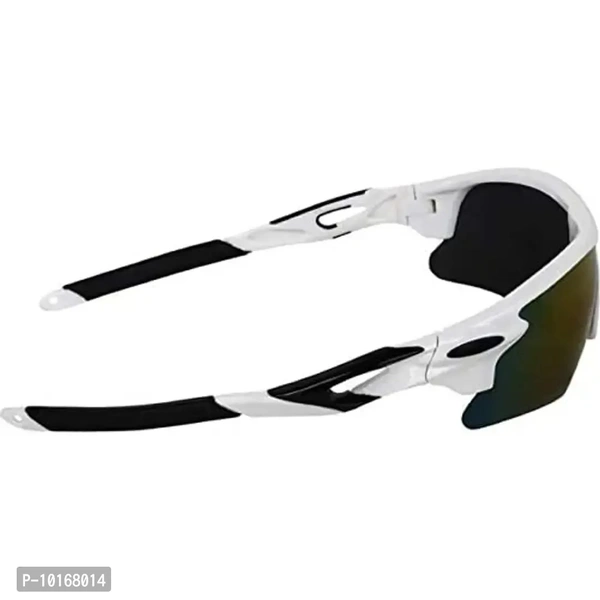 U V Protected Sports Sunglasses/Cricket Sunglasses/ Riding Sunglasses/Cycling Sunglasses (WHITE)