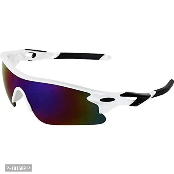 U V Protected Sports Sunglasses/Cricket Sunglasses/ Riding Sunglasses/Cycling Sunglasses (WHITE)