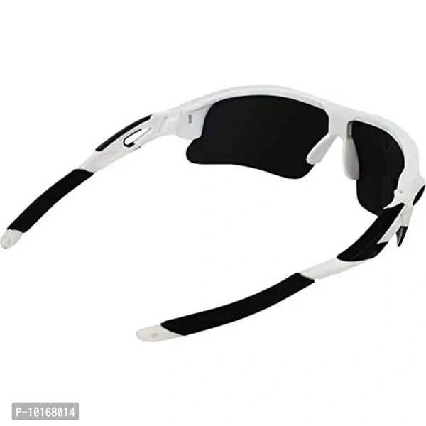 U V Protected Sports Sunglasses/Cricket Sunglasses/ Riding Sunglasses/Cycling Sunglasses (WHITE)