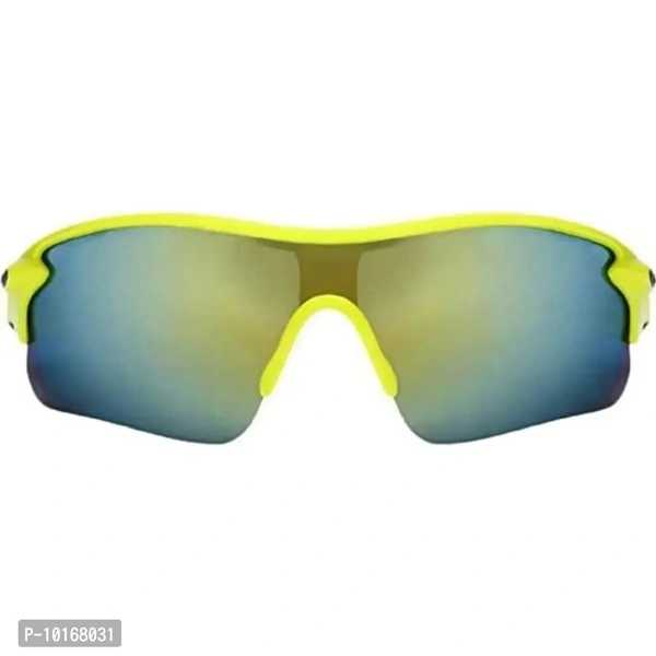 U V Protected Sports Sunglasses/Cricket Sunglasses/ Riding Sunglasses/Cycling Sunglasses (YELLOW)