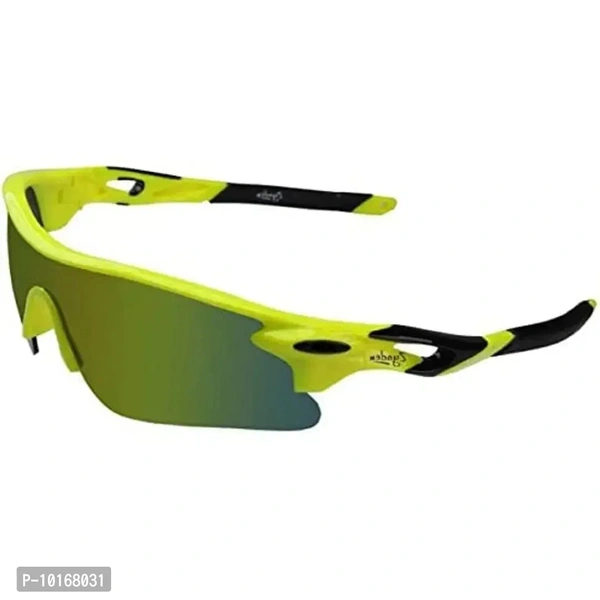 U V Protected Sports Sunglasses/Cricket Sunglasses/ Riding Sunglasses/Cycling Sunglasses (YELLOW)