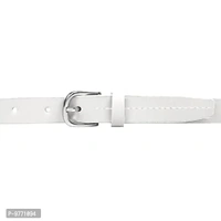 Dryon Women's and Girl's PU Vegan Leather Belt Combo Pack of 2 (Tan & White,Free Size