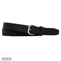 Dryon Women's and Girl's PU Vegan Leather Belt Combo Pack of 2 (Black & Light Pink, Free Size)