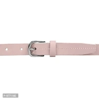 Dryon Women's and Girl's PU Vegan Leather Belt Combo Pack of 2 (Black & Light Pink, Free Size)