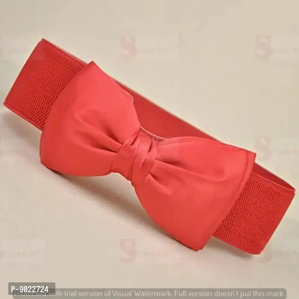 SATYAM KRAFT 1 Pcs Women's Bowknot Design Adjustable-Stretchable Stylish Design Ladies Womens Waist Belts kanduro-Belt for Girls, Women Saree, Western Dress, Gown, Traditional Dress (
