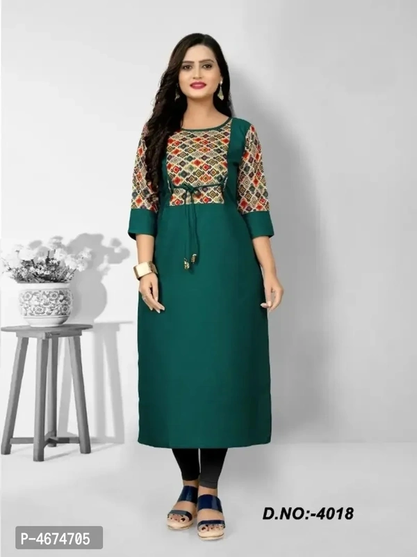 Women Cotton Printed Straight Kurta - 4XL