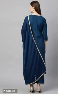 New Ethnic Kurta Set With Dupatta Set - L
