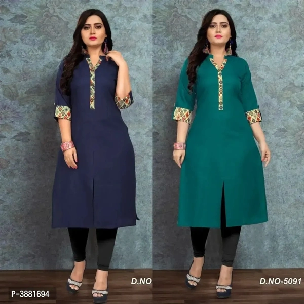 New Plus Size Cotton Kurtis Combo - 2XL
