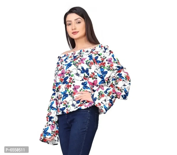 Latest Printed Multicolor Top For Women - Free Size