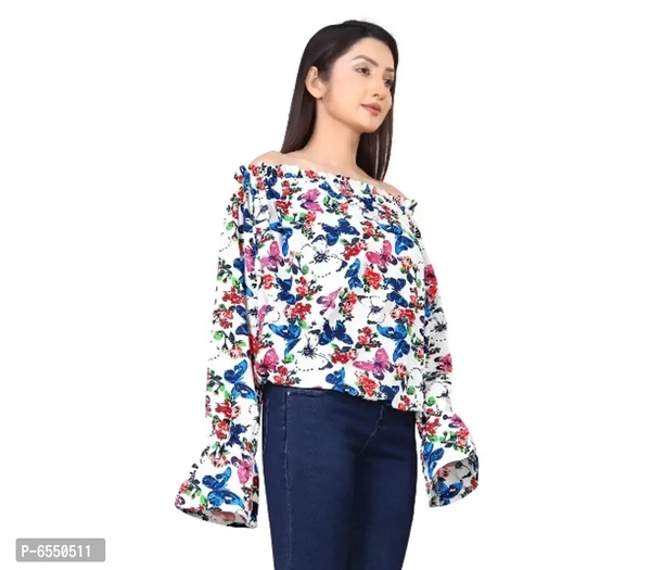 Latest Printed Multicolor Top For Women - S