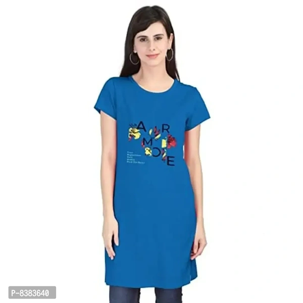 KAFF Women's Regular Fit Long Top with Slit-Single Pcs- 100% Cotton - Xl