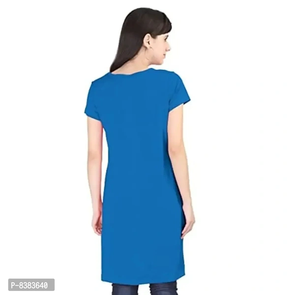 KAFF Women's Regular Fit Long Top with Slit-Single Pcs- 100% Cotton - Xl