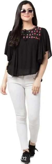 Stylish Rayon Ponchos For Women - M