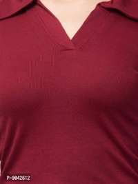 Classic Polo Collar Full Sleeves Top for Women - l