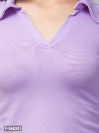 Classic Polo Collar Full Sleeves Top for Women - XL